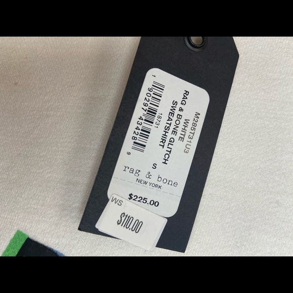 NEW ⭐️ RAG & BONE white sweatshirt | Men’s Small | NWT - Picture 7 of 7